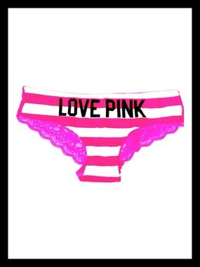 💕ⓅⒾⓃⓀ ⓋⓈ “LOVE PINK” Lace Back Low Rise Hipster Panties NWT💕